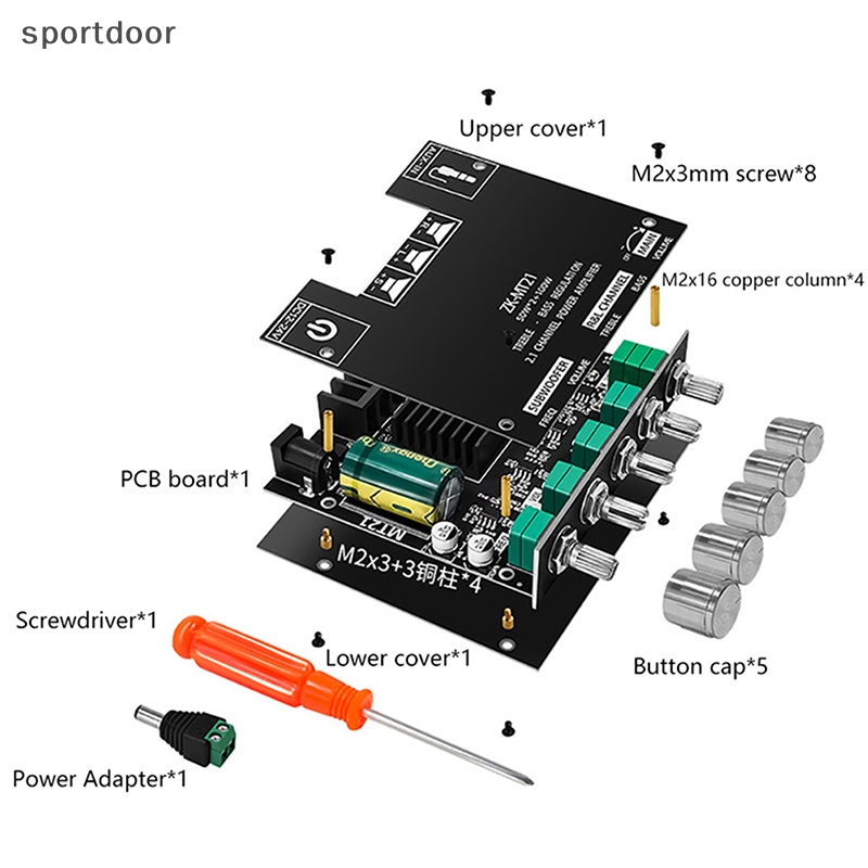 Loa Bass Kỹ Thuật Số 1 Kênh ZK-MT21 2x50W + 100W 2.1 Bluetooth 5.0