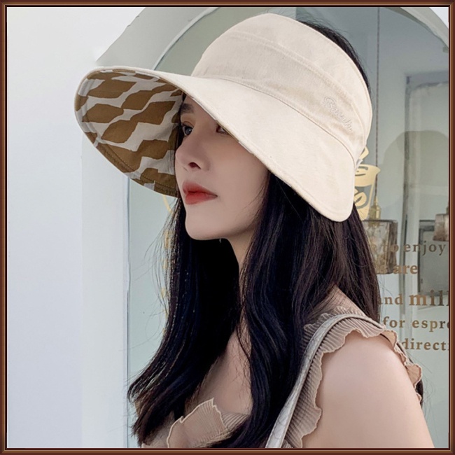 Mũ Rộng Vành Hở Chóp Chống Tia Uv Thời Trang Đi Biển Mùa Hè Bảo Vệ Cho Nữ