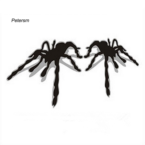 1 Cặp Đề Can Dán Xe Hơi Hình Nhện 3D Bằng Nhựa PP