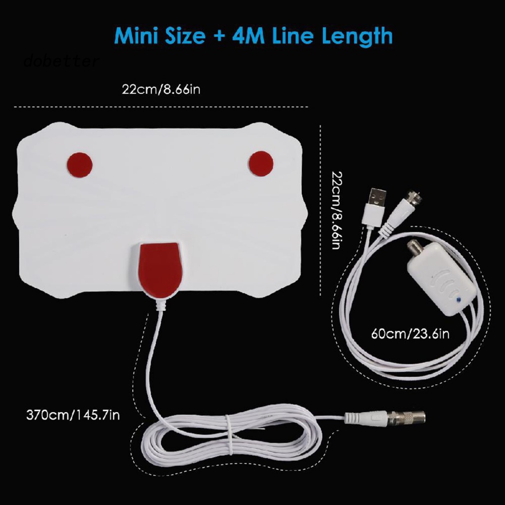 Ăng Ten TV Kỹ Thuật Số Trong Nhà Phạm Vi 50 Dặm 1080P HDTV