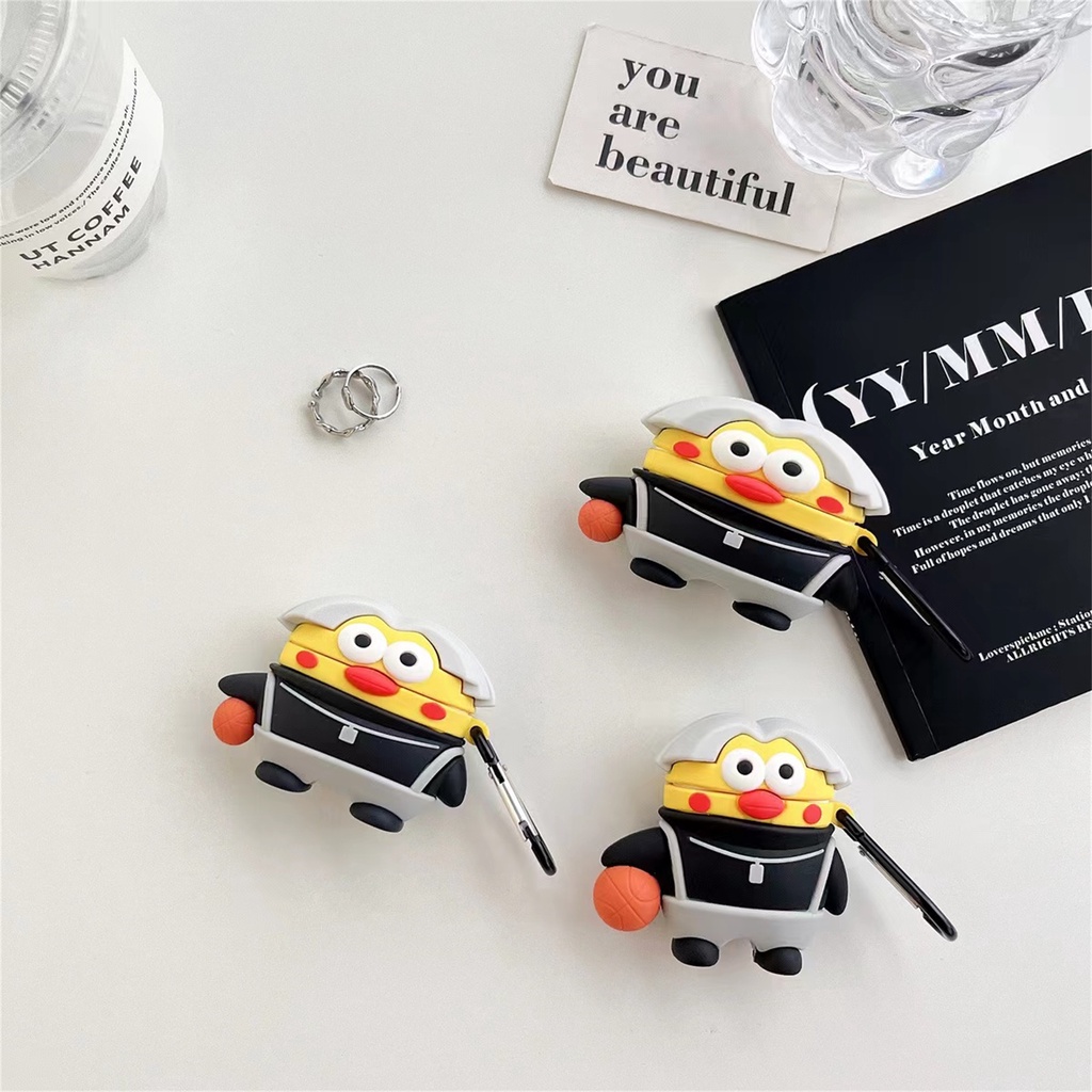 Vỏ Bảo Vệ Hộp Sạc Tai Nghe Không Dây bluetooth Baseus wm01 wm02 M2 W04 W04PRO W04 + W04PRO + E3 Bằng Silicon Mềm Hình Gà 3D