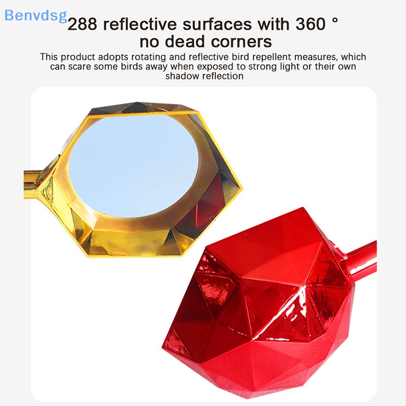 Benvdsg &gt; a-Bird Deterrent Deterrent Bằng Giọng Nói Năng Lượng Mặt Trời, Rhombic Polygon Phản Quang