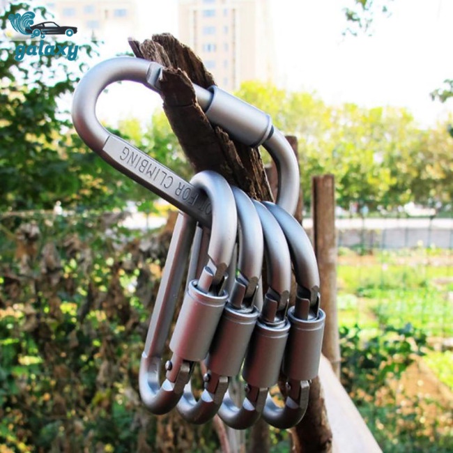 Galaxy Set 6 Móc Khóa Chữ D 8cm Bằng Hợp Kim Nhôm Đa Dụng Chất Lượng Cao