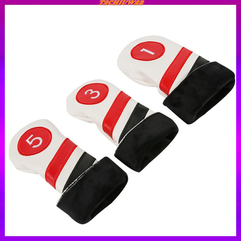 Bộ 3 Vỏ Bọc Đầu Gậy Đánh Golf Bằng Lông Cừu Lót Gỗ Chống Mòn