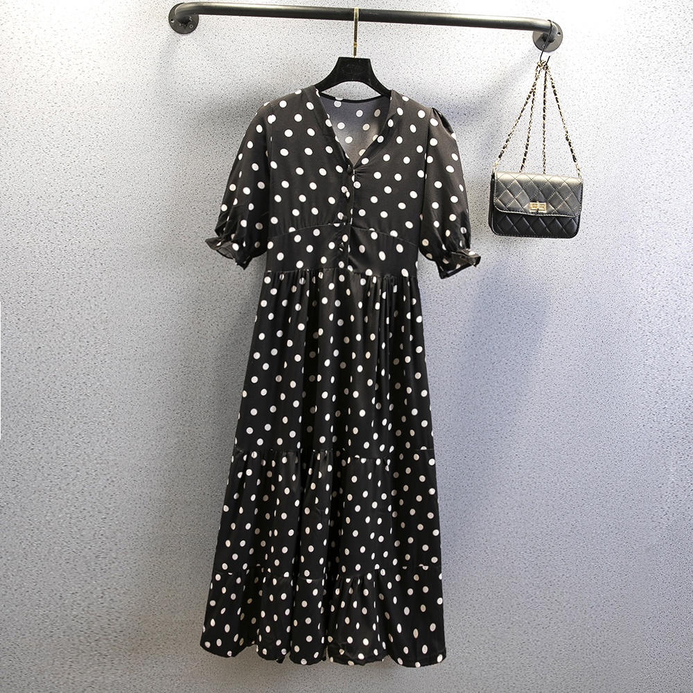 NRVP Đầm Dài Tay Ngắn In Hoa Độc Đáo Thời Trang Mùa Hè Hàn Quốc 2023 Dành Cho Bạn Nữ