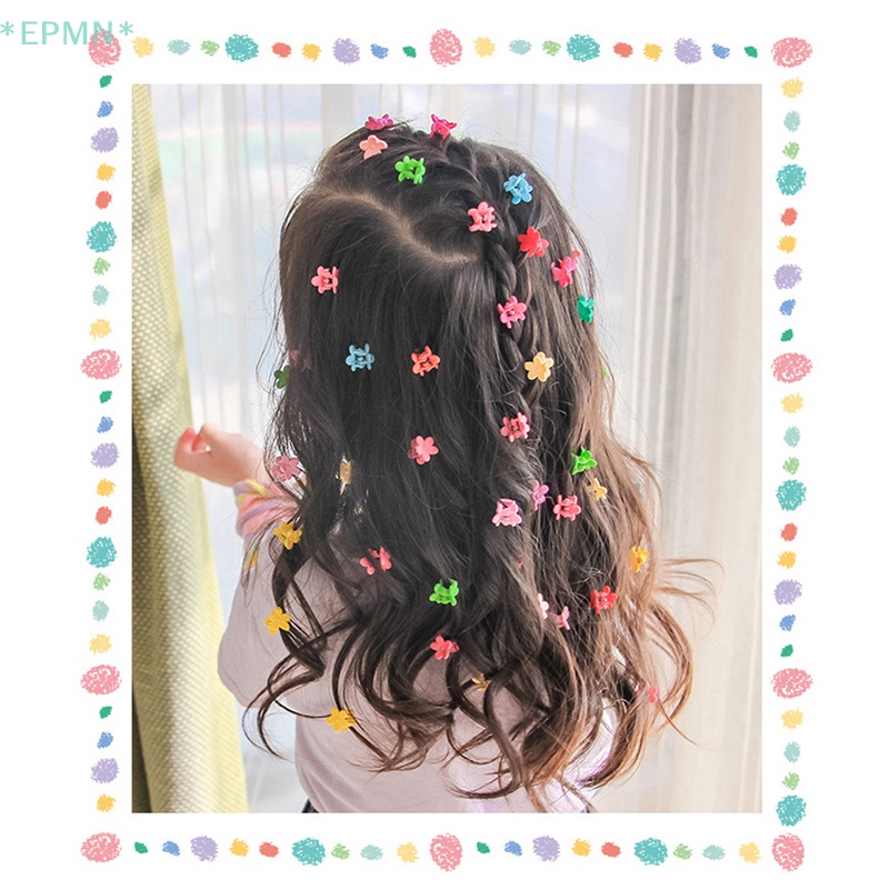 Set 10 Kẹp Tóc Hoa Handmade Dễ Thương Cho Bé Gái Mới