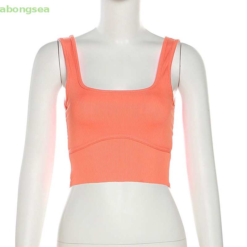 Abongsea Áo Ống Tập Yoga Thể Thao Nâng Ngực Hình Chữ U Không Đường May Có Thể Tháo Rời Cho Nữ