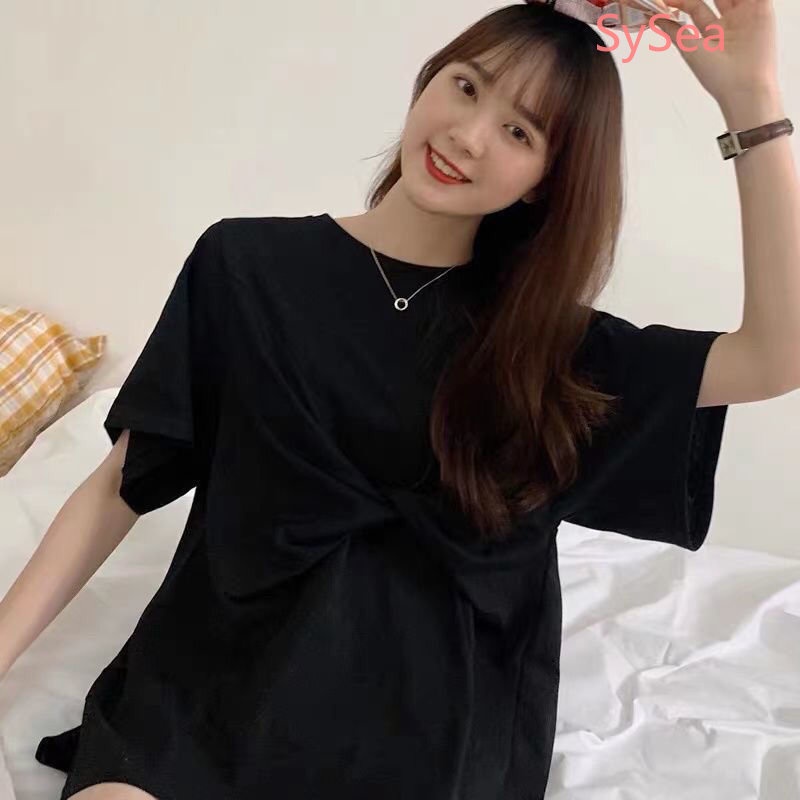 Áo Sơ Mi Dáng Rộng Đính Nơ Thời Trang Mùa Hè Hàn Quốc Dành Cho Nữ