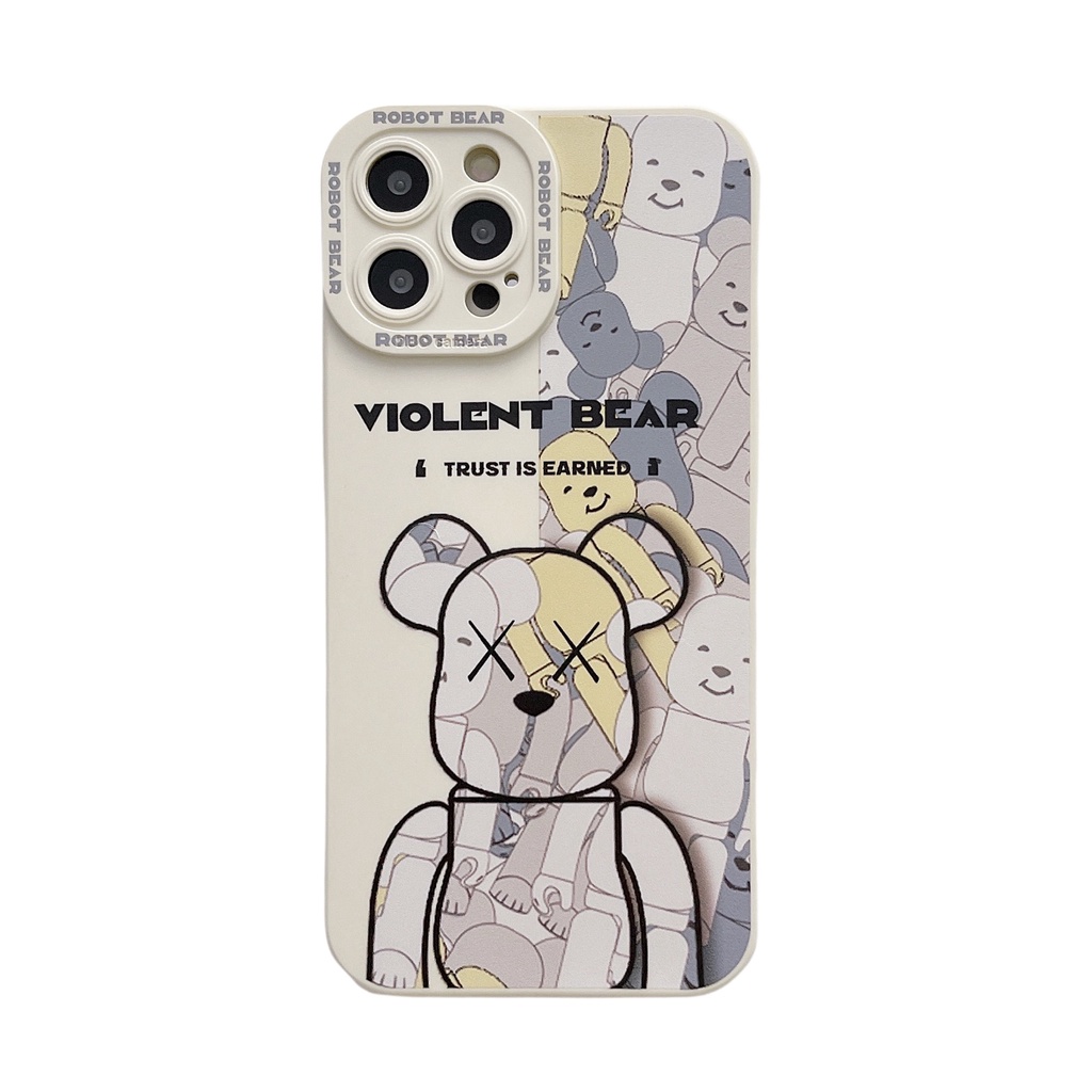 Ốp Điện Thoại TPU Mềm Chống Sốc In Hình Gấu Cho IPhone 13 14 12 11 PRO Max Xs Max XR 7 8 Plus
