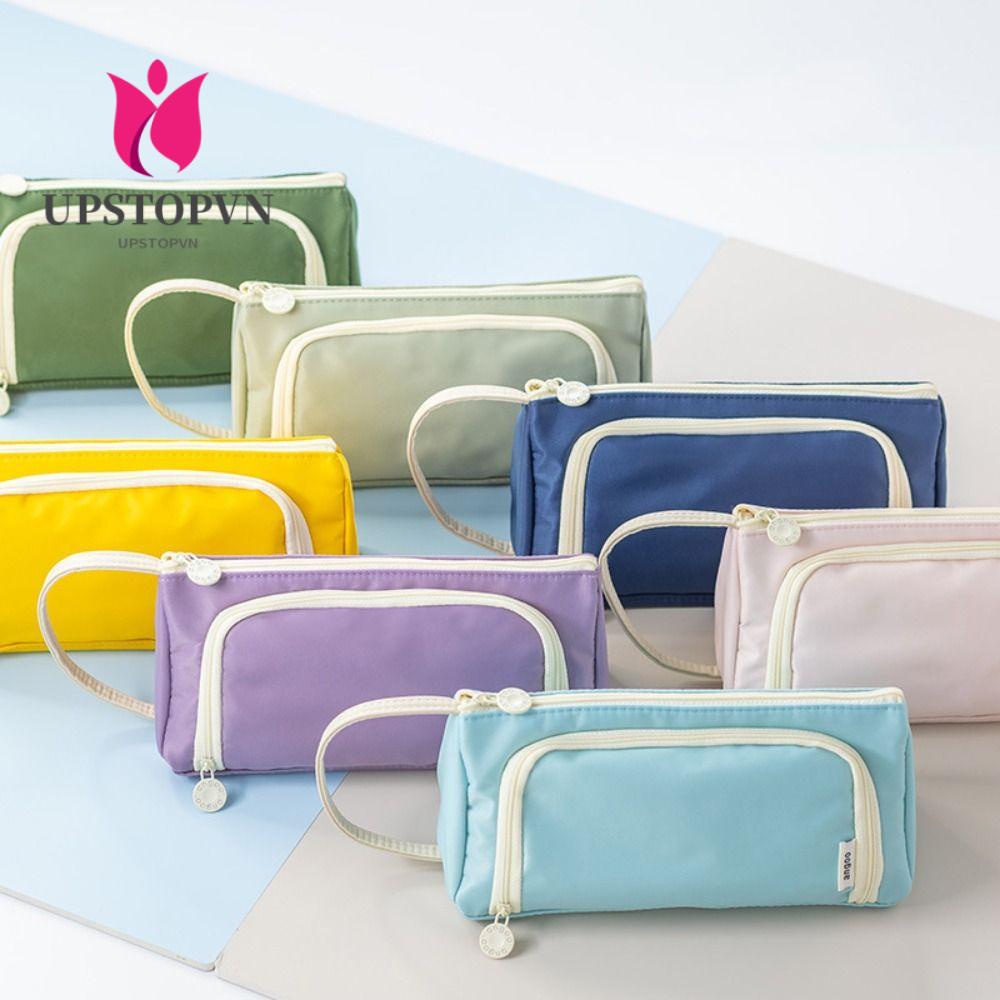 Túi Đựng Bút Màu Trơn Ngăn Chứa Rộng Ốp