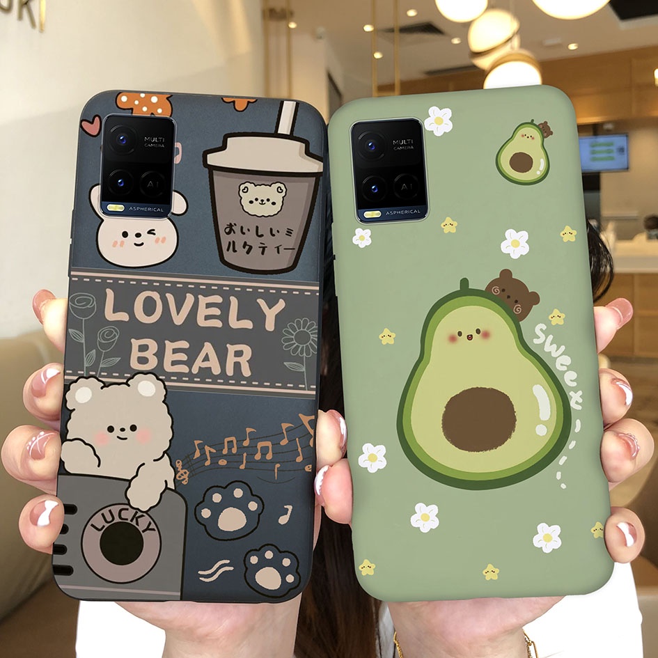 Đối với Vivo Y21 Y21s Y21t Y 21 Y 21s Y 21t Vỏ điện thoại Capa Chống sốc Thời trang Hoa ngọt ngào Cô