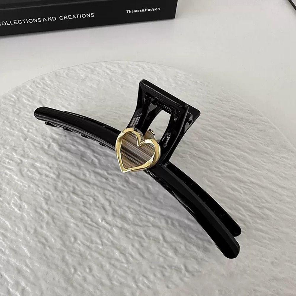 Kẹp Tóc Lớn Hình Trái Tim / Cá Mập / Hình Học Ngọt Ngào Sáng Tạo Cho Nữ