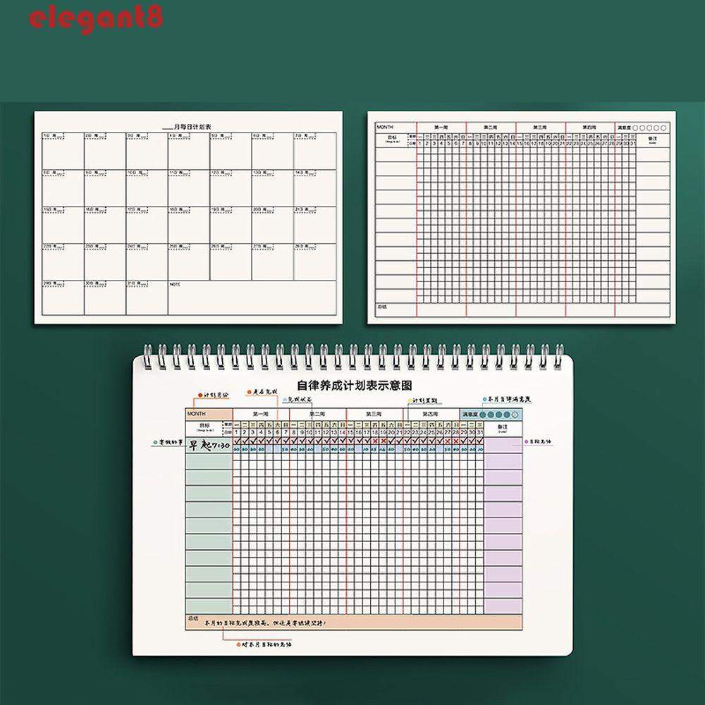 Sổ Ghi Nhớ Agenda Tự Phục Hồi Hàng Tuần Thanh Lịch|Lịch Để Bàn Dạng Xoắn Ốc Tiện Dụng Cho Văn Phòng