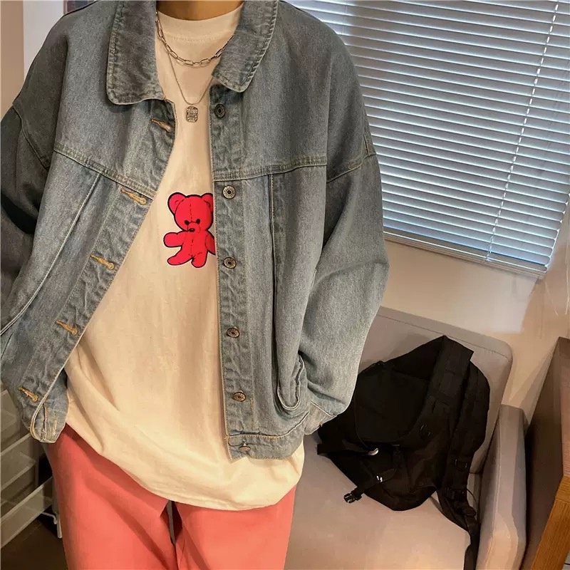 [Hàng Quảng Châu] SP6606 Áo thun nữ form rộng hình gấu, áo thun hè cotton mềm mát siêu xinh