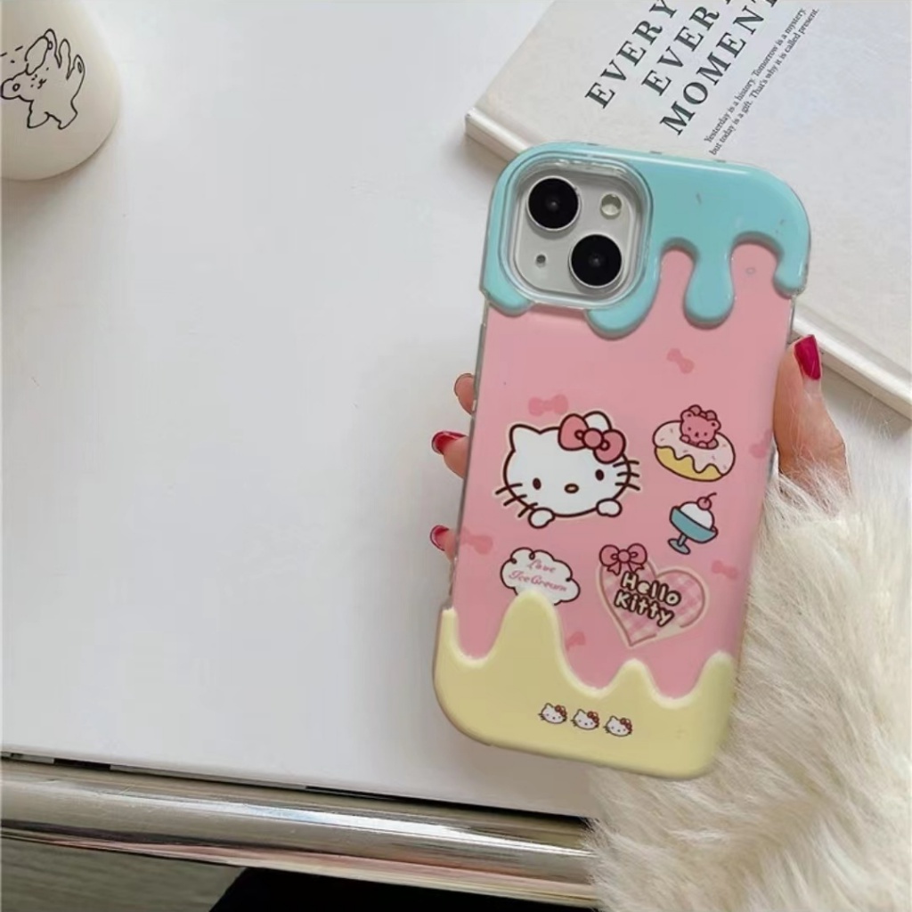 ✅Ốp Điện Thoại Mềm Họa Tiết Cây Kem Và Mèo Cho Iphone 67pro max1311 1412 xs CUA3