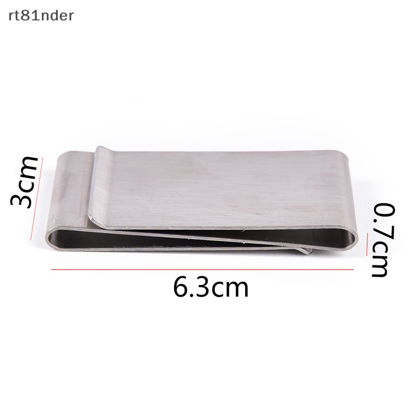 Rt Kẹp Giữ Tiền / Thẻ Hai Mặt Bằng Thép Không Gỉ Mỏng