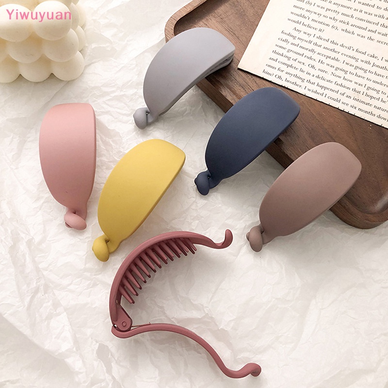 Kẹp Tóc Càng Cua Hình Quả Chuối Màu Kẹo Ngọt Ngào Mới Cho Nữ