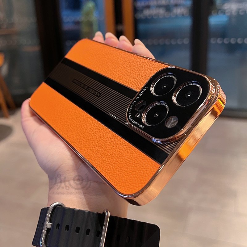 Ốp Điện Thoại Cho iPhone 14 13 Pro Max 14pro 13pro Da Phong Cách Doanh Nhân Sang Trọng 8 Màu Tùy Chọn