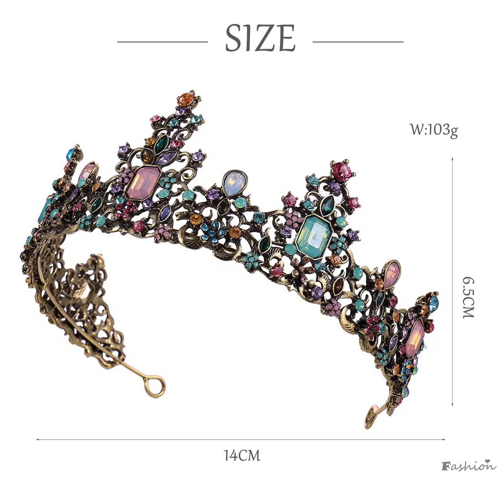 Vương Miện Cài Tóc Đính Pha Lê Lấp Lánh