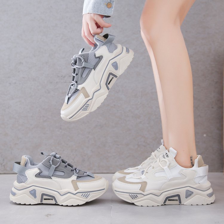 Giày thể thao đế cao tăng chiều cao thông thường, giày nữ giày sneaker nữ AA6359