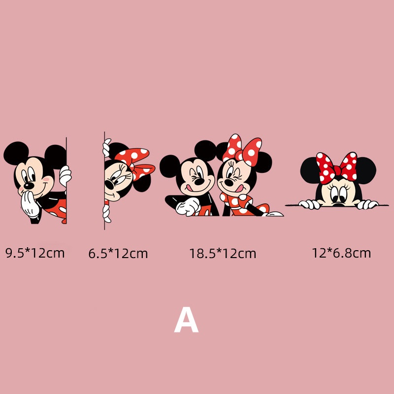 Miếng Dán Phản Quang Trang Trí Xe Hơi / Xe Máy Hình Chuột Mickey Minnie Series 01