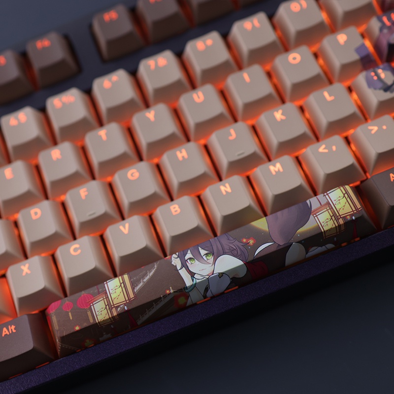 Tingyun Keycaps Cherry Profile Honkai Star Rail Anime PBT Dye Sub Cơ Keycap