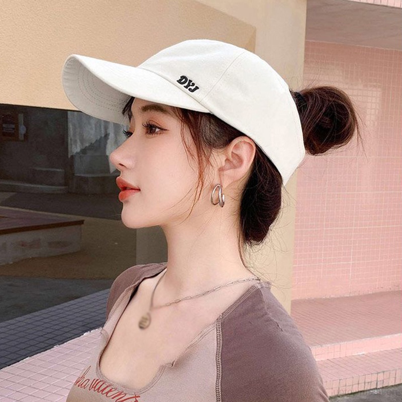 Mũ Lưỡi Trai Mềm Mại Hở Chóp Có Dây Buộc Tóc Đuôi Ngựa Thông Dụng Cho Nữ