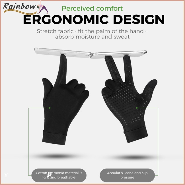 1 Đôi Găng Tay Nén Thoáng Khí Thoải Mái Thân Thiện Với Làn Da Giảm Đau Chống Trượt