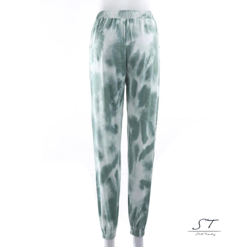 Quần Dài Dáng Suông Lưng Cao Co Giãn Có Túi Bên Hông Nhuộm Màu CY03 Cho Nữ