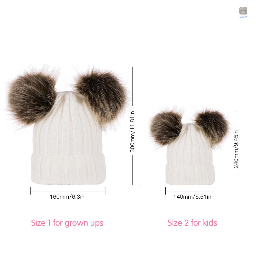 Mũ beanie Trùm Đầu Đính Quả Bông Dễ Thương Cho Bé