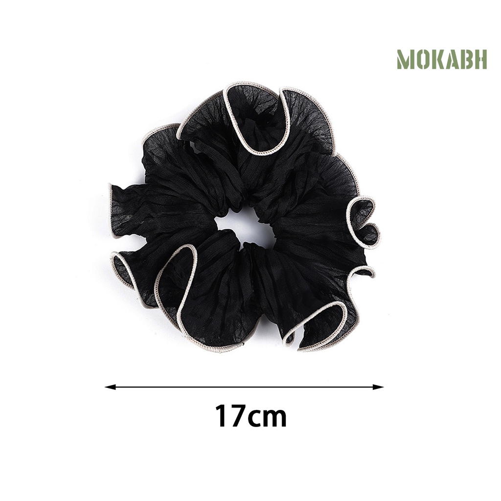 Dây Cột Tóc Co Giãn Xếp Ly Màu Sắc Tương Phản Ngọt Ngào Thời Trang Cho Nữ