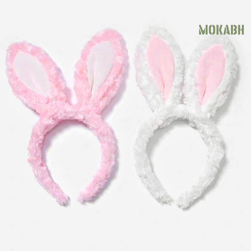 Băng Đô Cài Tóc Hình Tai Thỏ Hoạt Hình Dễ Thương Chống Trượt Cho Nữ