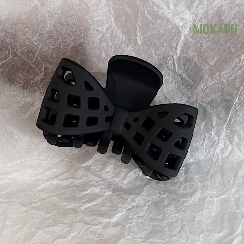 Kẹp Tóc Hình Nơ Màu Đen / Be Chống Trượt Kiểu Dáng Cổ Điển Dành Cho Nữ