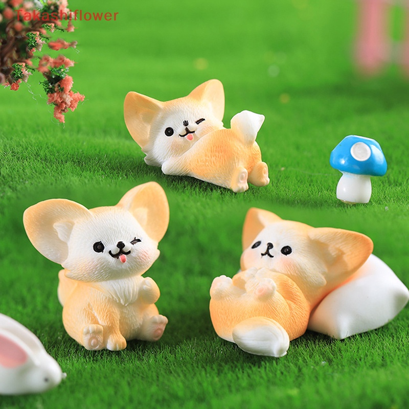 Đồ trang trí Cáo Hoạt Hình Bằng Nhựa Resin Dễ Thương Trang Trí Tiểu Cảnh / Nhà Búp Bê