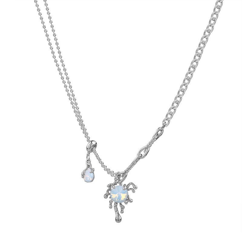 Vòng cổ Đá opal Trong Suốt Phong Cách Hàn Quốc Sang Trọng Cho Nữ