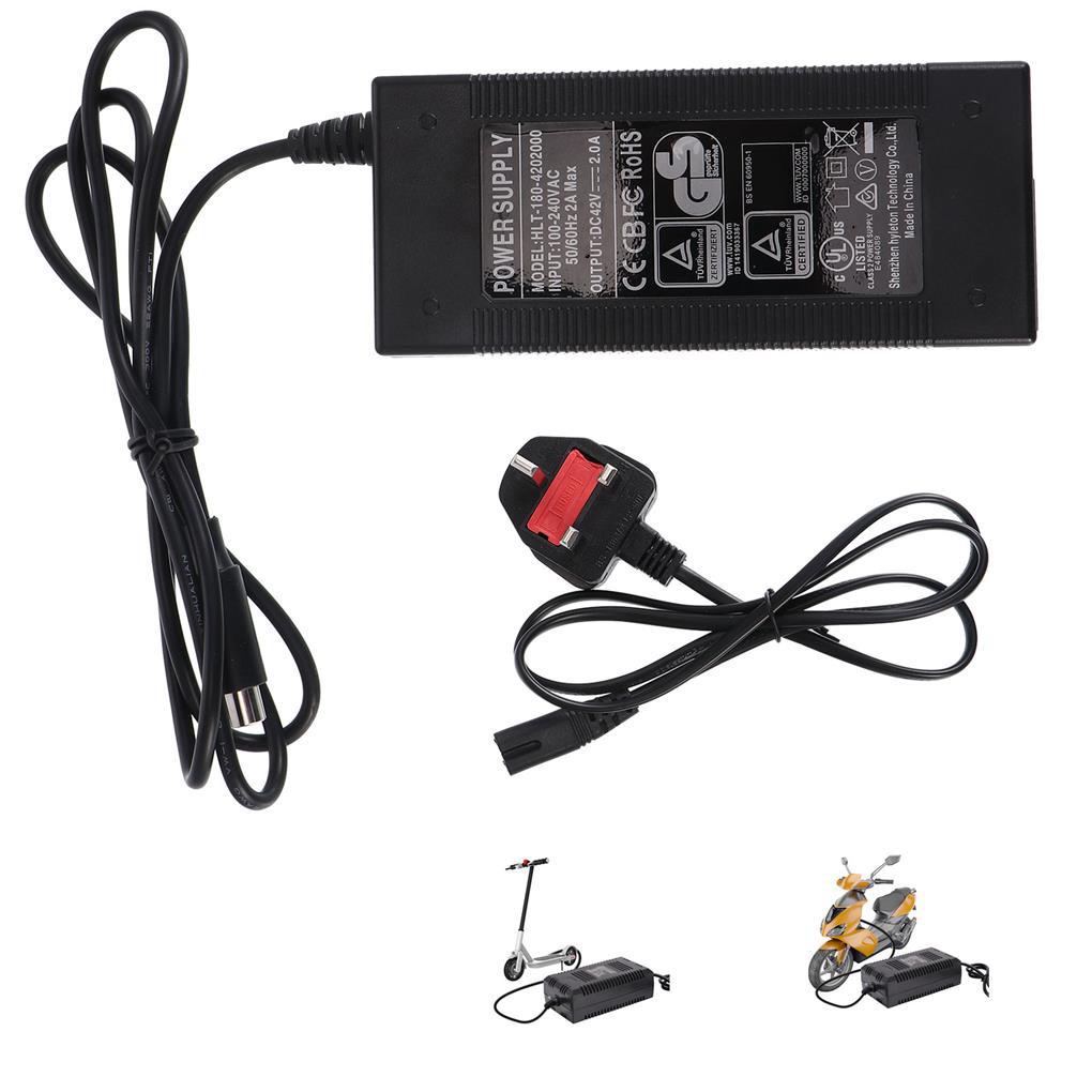 Thiết Bị Sạc Pin Đầu Vào 42V 2A 100-240V 1 5A Có Đèn LED Cho Xe Scooter Điện M365