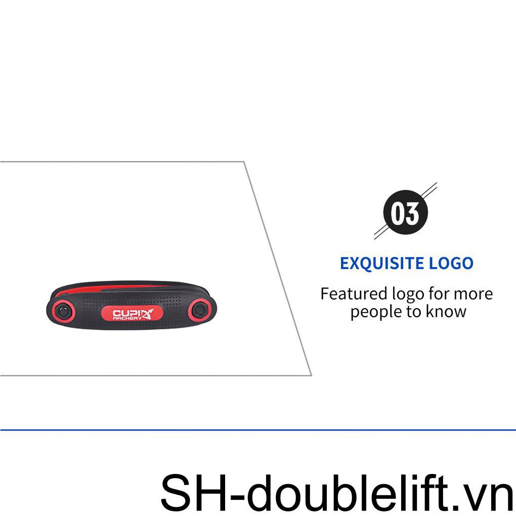 Cờ Lê Lục Giác Có Tay Cầm Bằng Nhôm Và Cao Su Gấp Gọn Đa Năng Tiện Lợi Dành Cho Đi Du Lịch