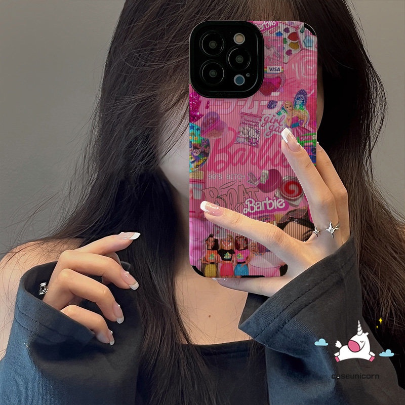 Ốp Điện Thoại Da Silicon Mềm Chống Sốc In Hình Búp Bê Barbie Cho iPhone 14 11 12 13 Pro MAX 7 8 Plus X XR XS MAX