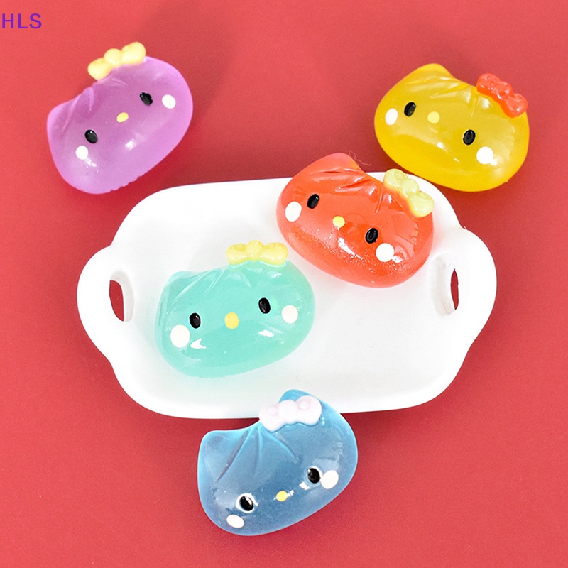 Set 10 Chú Mèo Dạ Quang Mini Bằng Nhựa Resin Dùng Trang Trí Sổ Tay