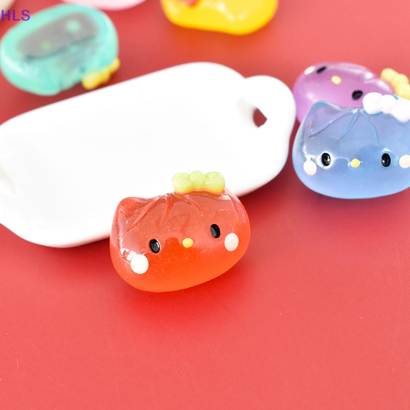 Set 10 Chú Mèo Dạ Quang Mini Bằng Nhựa Resin Dùng Trang Trí Sổ Tay