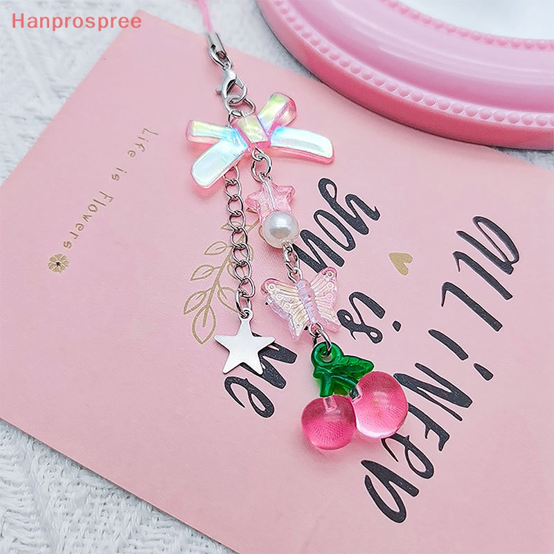 Hanprospree > Dây Đeo Điện Thoại Di Động Trong Suốt Đính Nơ Trái Tim Tươi Tắn Nhỏ Nhắn Nhẹ Nhàng Đa Năng Thời Trang Mùa Hè Cho Học