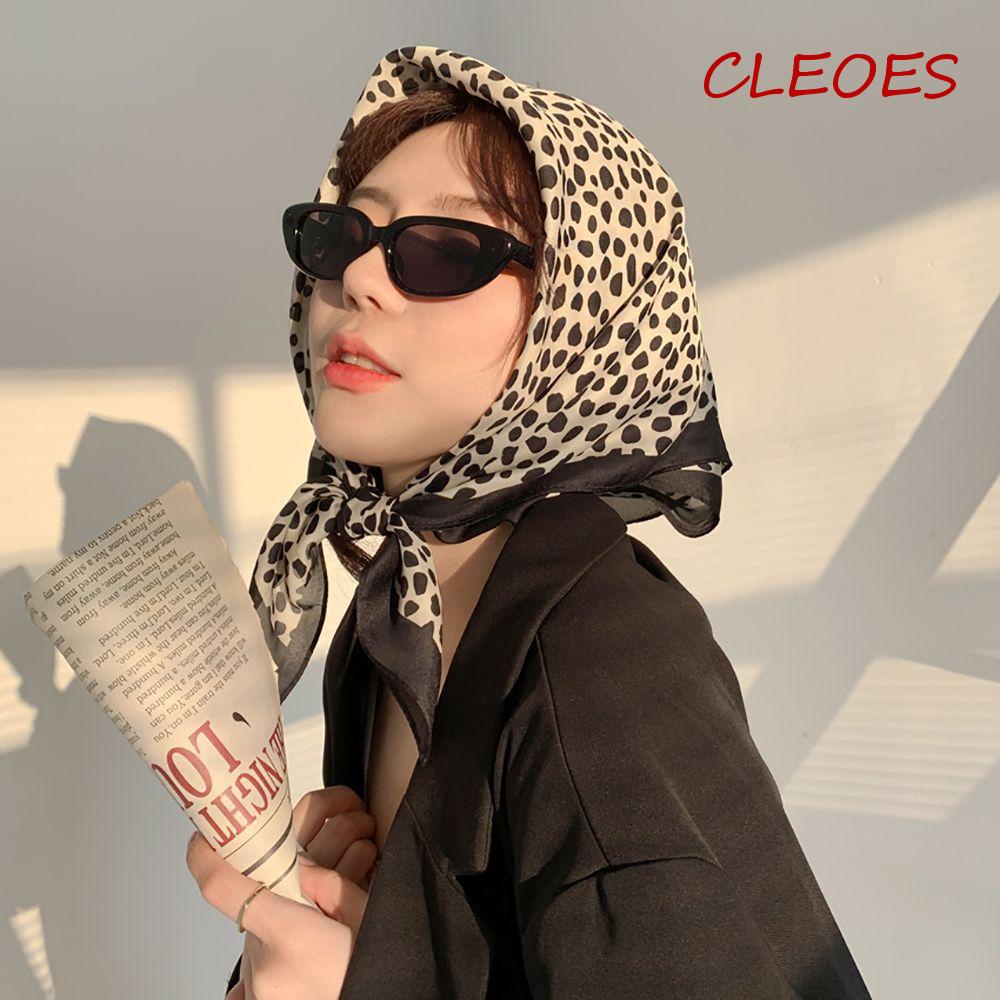 Khăn Choàng Cổ Hình Vuông In Họa Tiết Kẻ Sọc &amp; Hoa Sang Trọng Cho Nữ