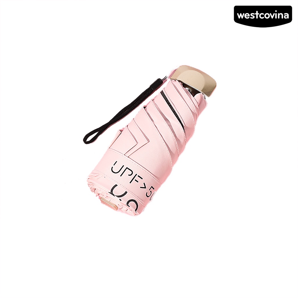 [COD]☁Dù Gấp Năm Khúc Bằng Vải Chống Rơi Có Túi Đựng Dành Cho Đi Mua Sắm