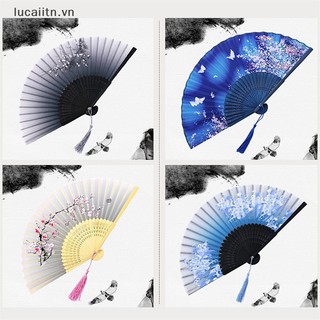 Quạt Xếp Bằng Lụa Phong Cách Trung Hoa Cổ Điển