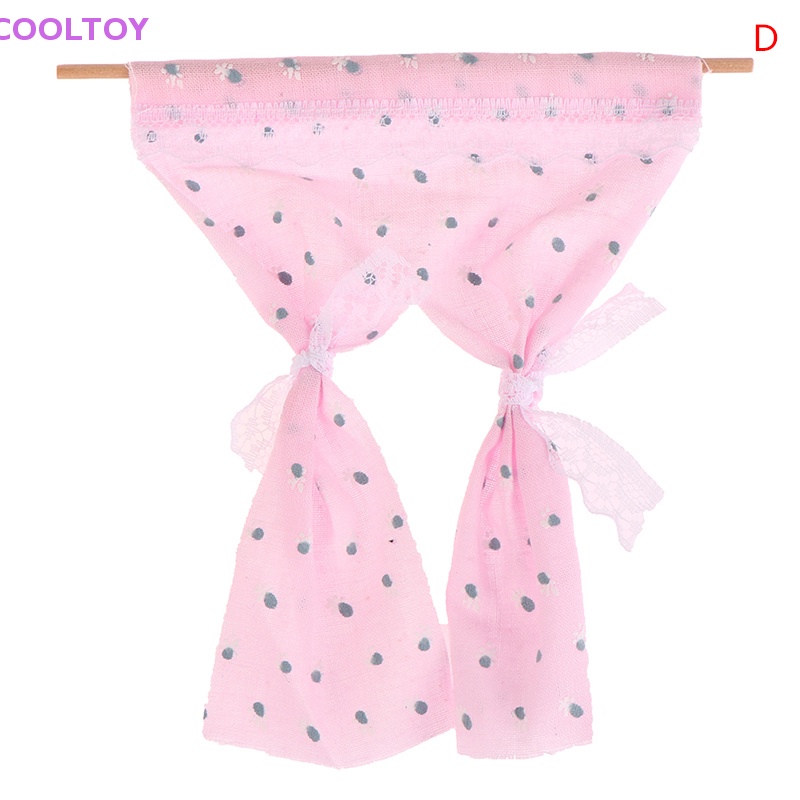 1 Mô Hình Rèm Cửa Ren Hoa Cúc Tỷ Lệ 1: 12 Dùng Trang Trí Nhà Búp Bê