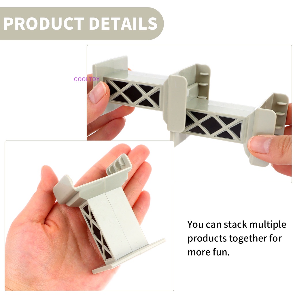 Cooltoy Set 6 Phụ Kiện Hỗ Trợ Nâng Đường Ray Xe Lửa Nhiều Cấp Độ