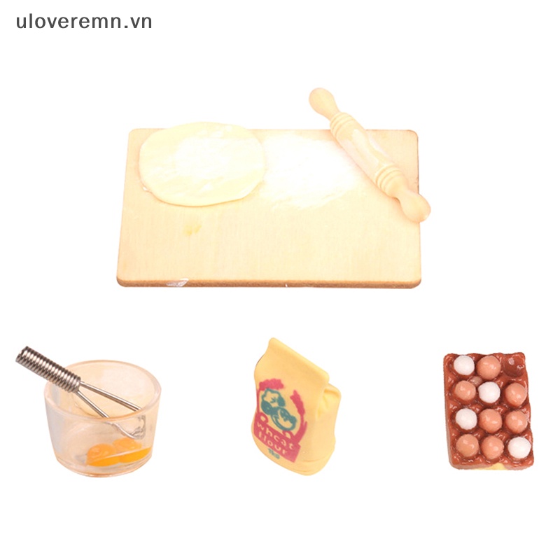 1 Bộ Dụng Cụ Đánh Trứng Trang Trí Nhà Búp Bê Tỉ Lệ 1: 12