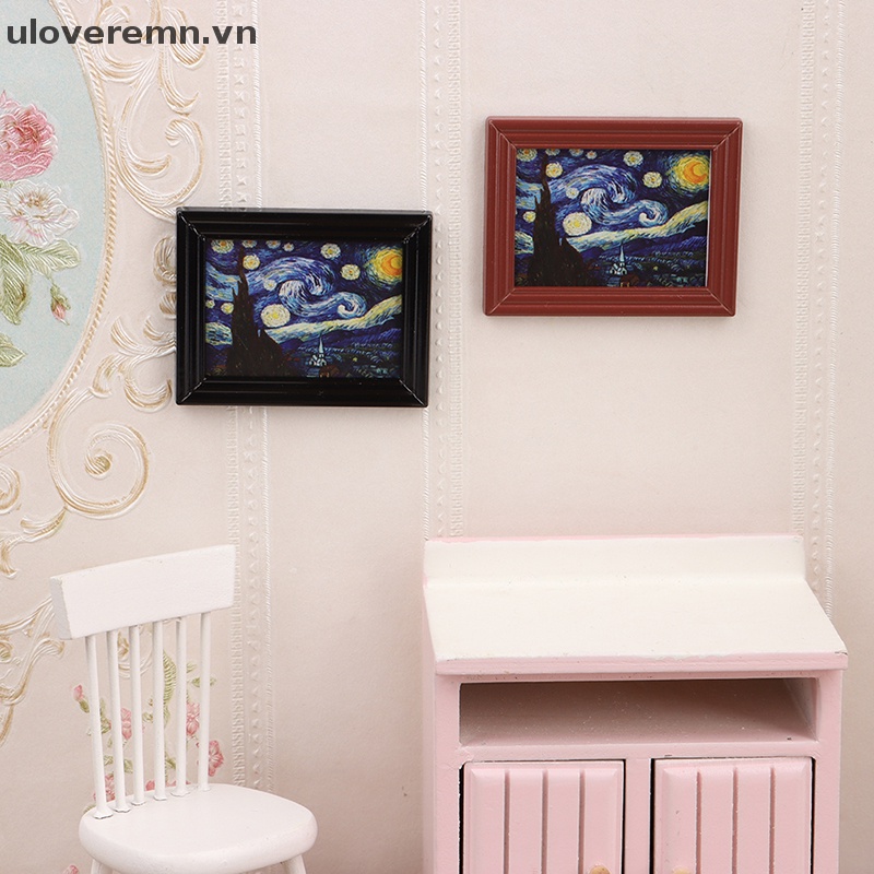 Tranh Treo Tường Họa Tiết Bầu Trời Đầy Sao Trang Trí Nhà Búp Bê Tỉ Lệ 1: 12