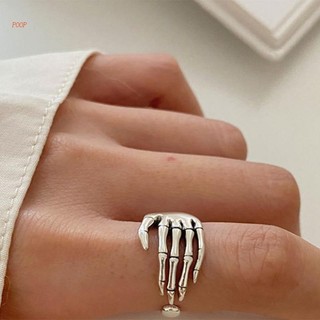 Nhẫn hở hình bộ xương phong cách cổ điển thời trang cho cặp đôi