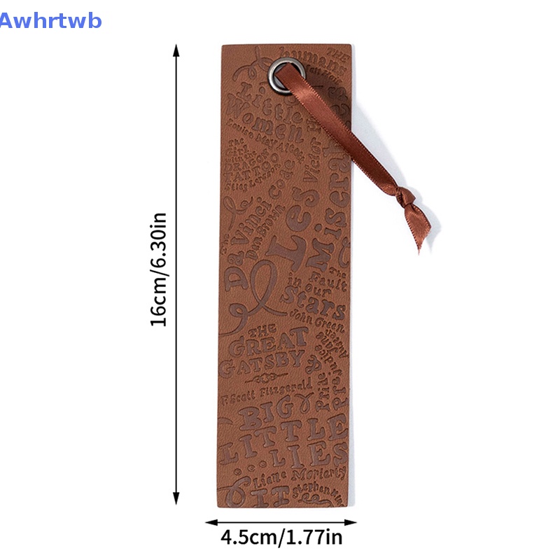 Awhrtwb Thẻ Đánh Dấu Trang Sách Bằng Da Thật In Chữ Tiếng Anh Cầm Tay Dùng Làm Quà Tặng Giáo Viên